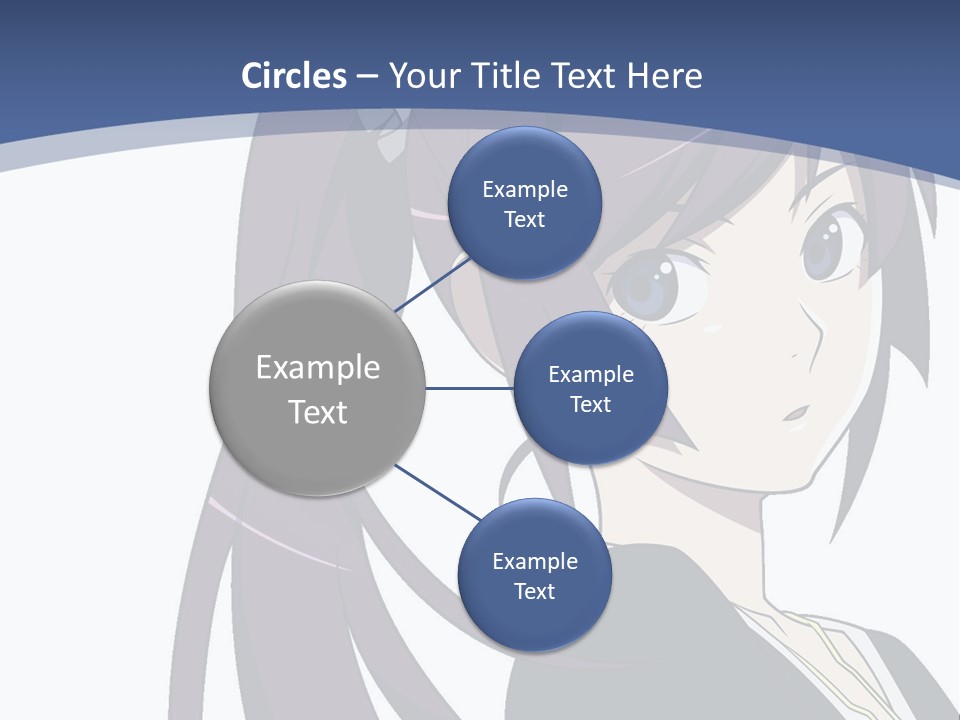 A Girl With Purple Hair Is Looking At The Camera PowerPoint Template