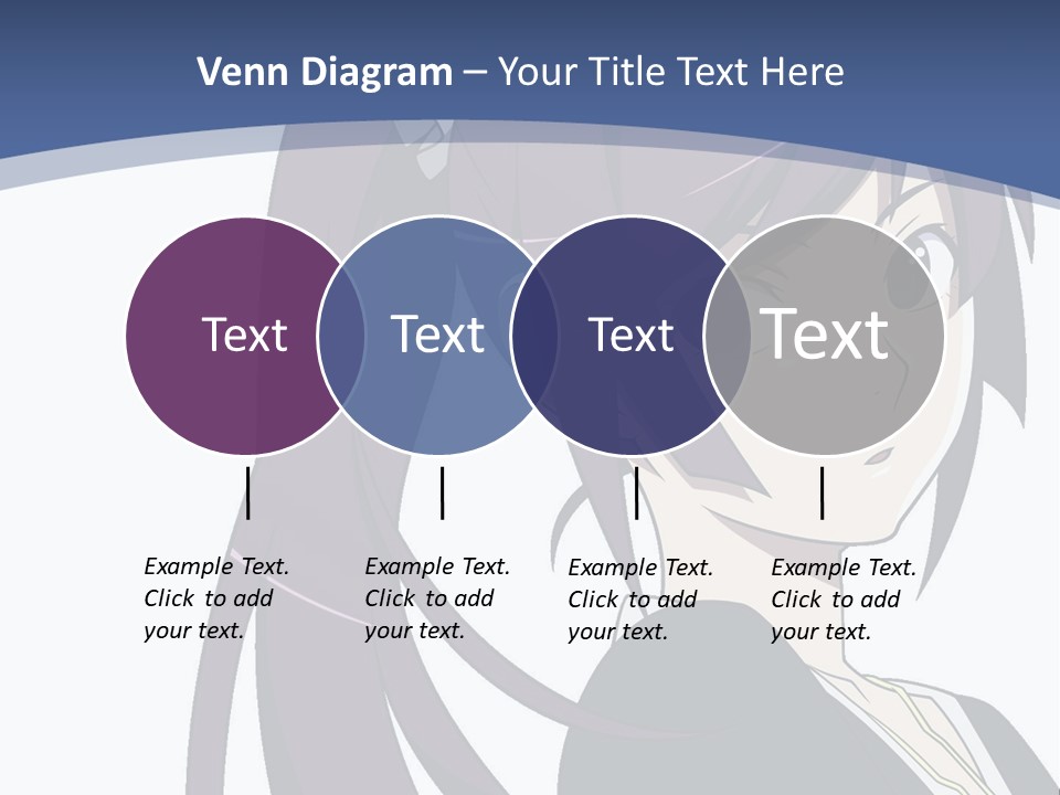 A Girl With Purple Hair Is Looking At The Camera PowerPoint Template