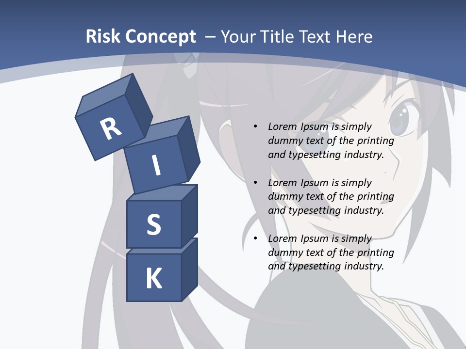 A Girl With Purple Hair Is Looking At The Camera PowerPoint Template