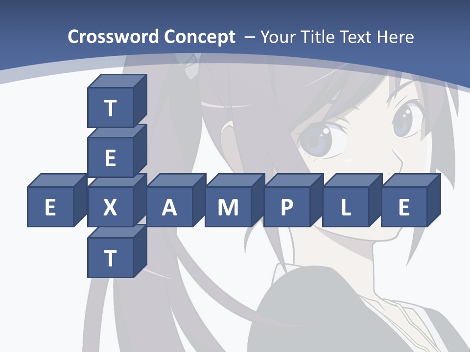 A Girl With Purple Hair Is Looking At The Camera PowerPoint Template