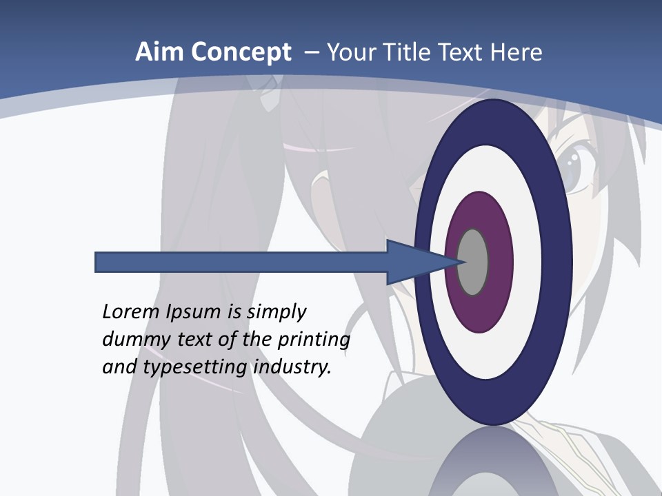 A Girl With Purple Hair Is Looking At The Camera PowerPoint Template