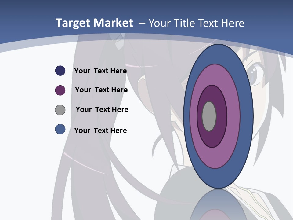 A Girl With Purple Hair Is Looking At The Camera PowerPoint Template