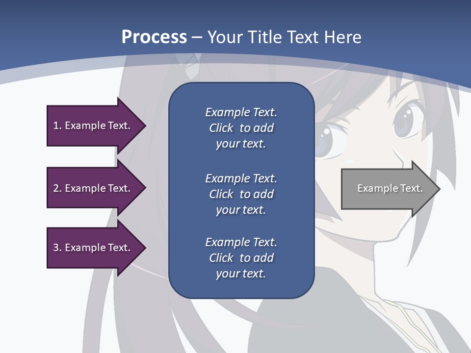 A Girl With Purple Hair Is Looking At The Camera PowerPoint Template