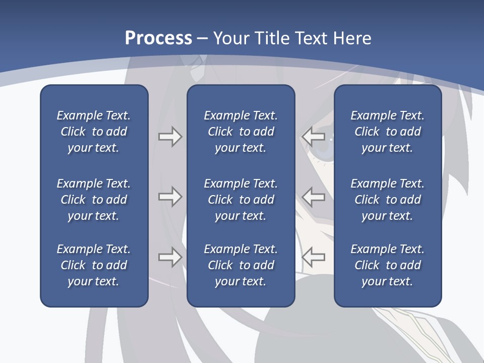 A Girl With Purple Hair Is Looking At The Camera PowerPoint Template