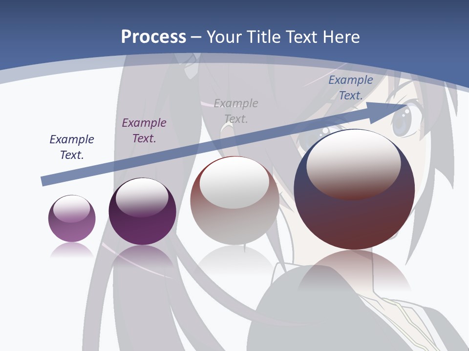 A Girl With Purple Hair Is Looking At The Camera PowerPoint Template