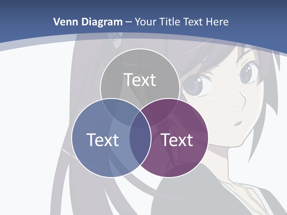 A Girl With Purple Hair Is Looking At The Camera PowerPoint Template