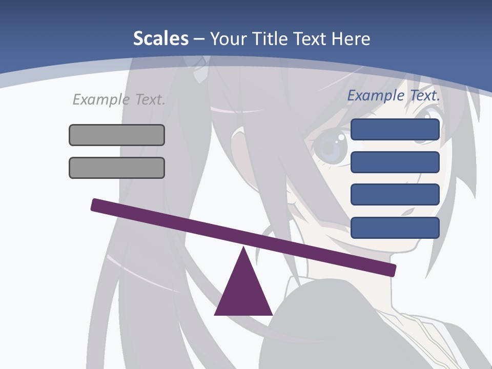 A Girl With Purple Hair Is Looking At The Camera PowerPoint Template