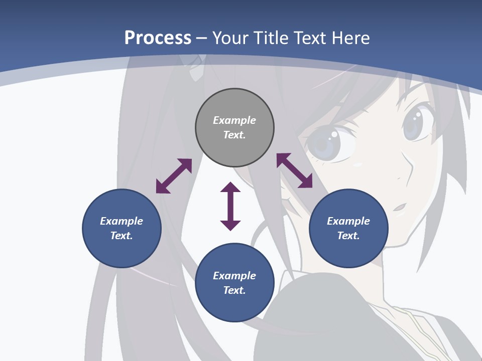 A Girl With Purple Hair Is Looking At The Camera PowerPoint Template
