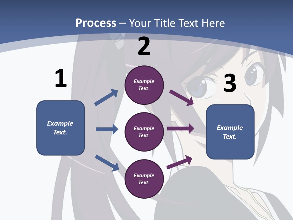 A Girl With Purple Hair Is Looking At The Camera PowerPoint Template