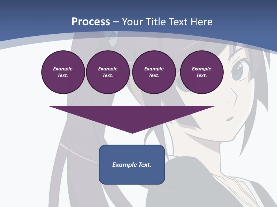 A Girl With Purple Hair Is Looking At The Camera PowerPoint Template