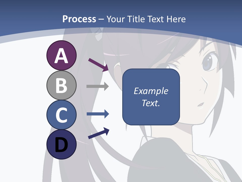 A Girl With Purple Hair Is Looking At The Camera PowerPoint Template