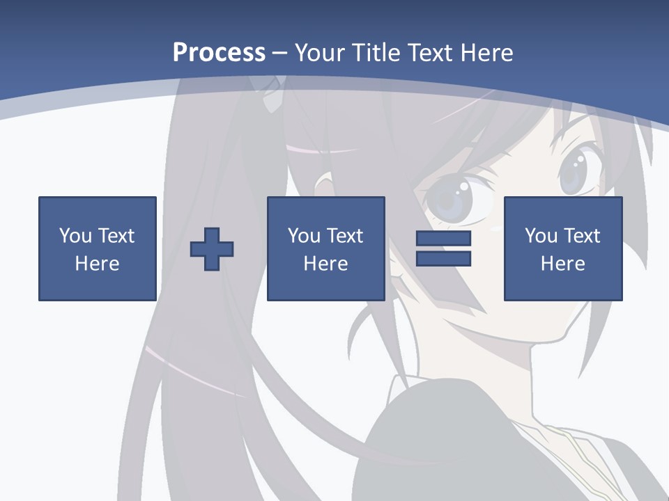 A Girl With Purple Hair Is Looking At The Camera PowerPoint Template