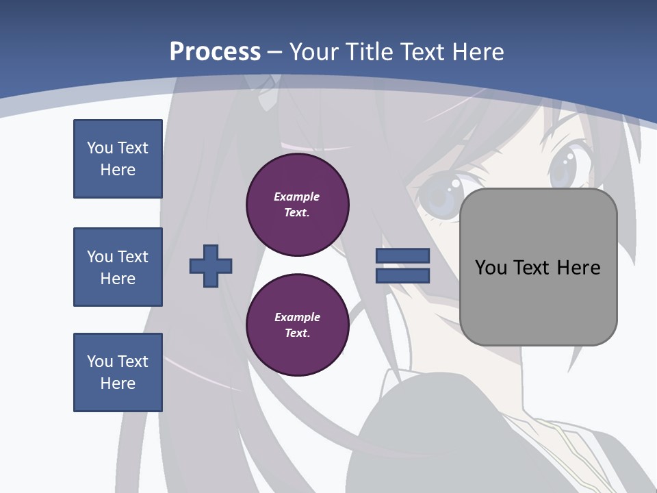 A Girl With Purple Hair Is Looking At The Camera PowerPoint Template