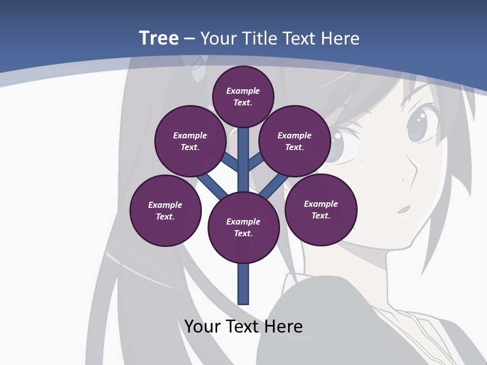 A Girl With Purple Hair Is Looking At The Camera PowerPoint Template