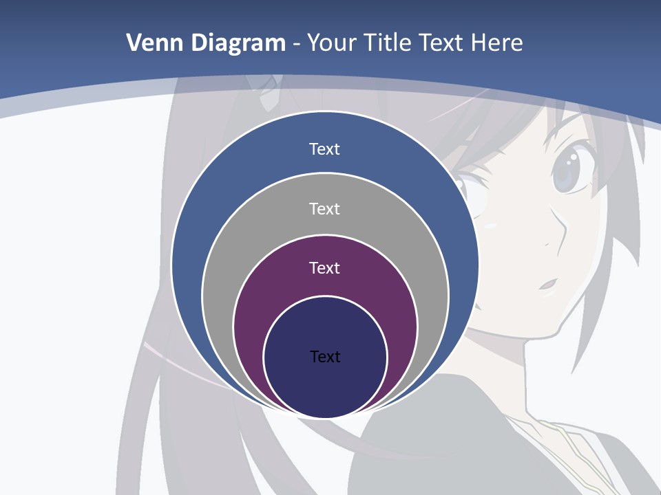 A Girl With Purple Hair Is Looking At The Camera PowerPoint Template