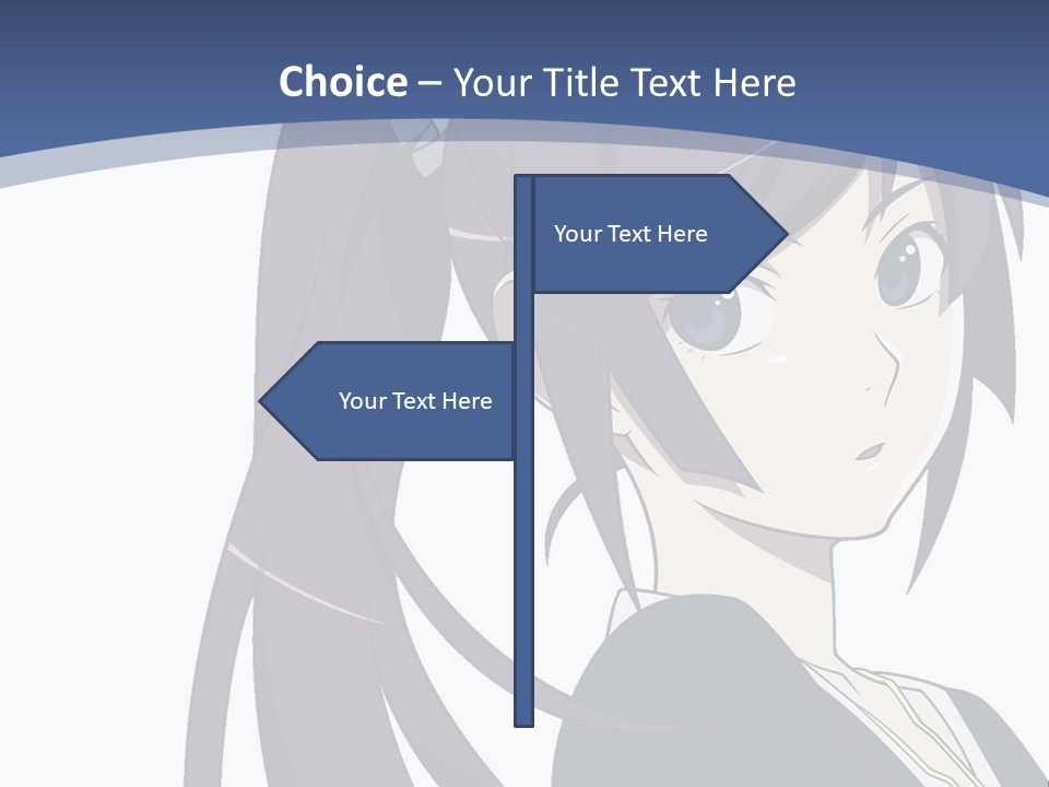 A Girl With Purple Hair Is Looking At The Camera PowerPoint Template