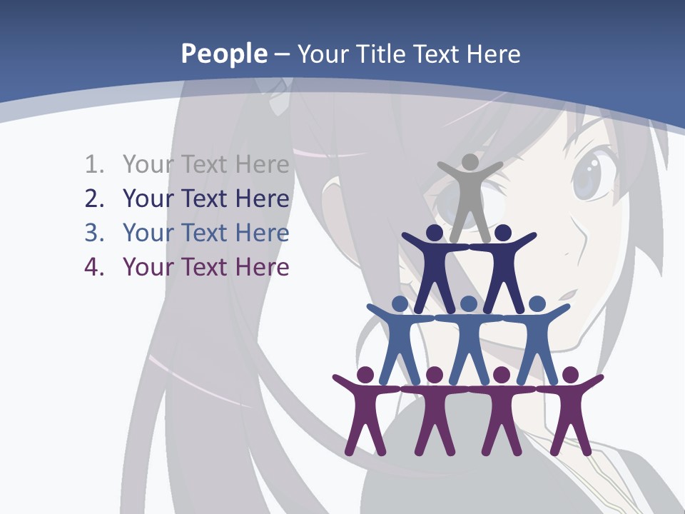 A Girl With Purple Hair Is Looking At The Camera PowerPoint Template