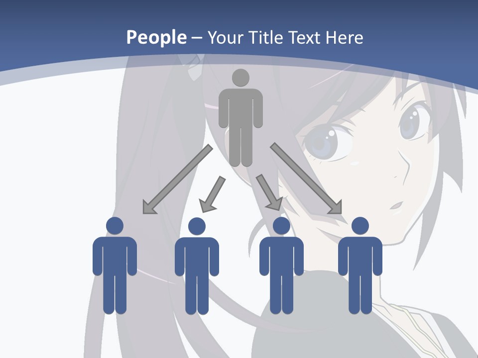 A Girl With Purple Hair Is Looking At The Camera PowerPoint Template