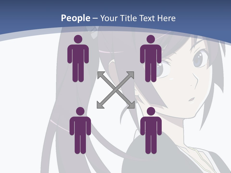 A Girl With Purple Hair Is Looking At The Camera PowerPoint Template