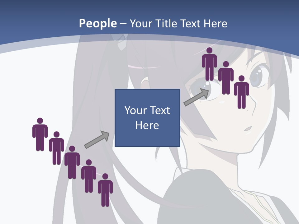 A Girl With Purple Hair Is Looking At The Camera PowerPoint Template