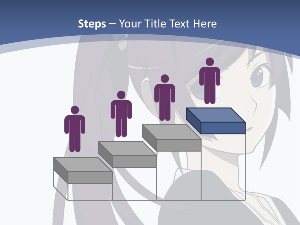 A Girl With Purple Hair Is Looking At The Camera PowerPoint Template