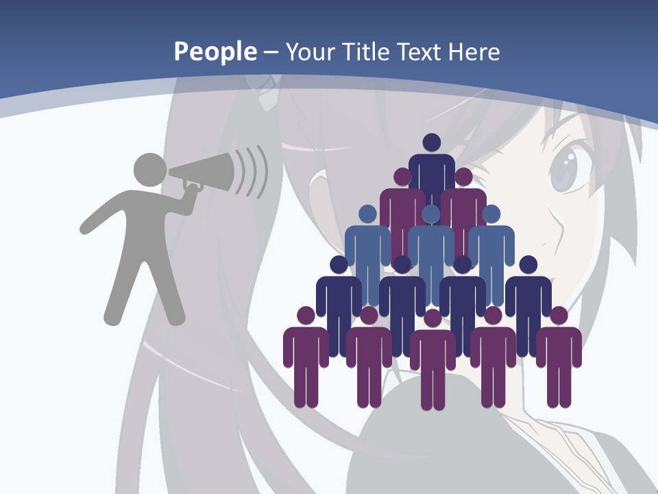 A Girl With Purple Hair Is Looking At The Camera PowerPoint Template