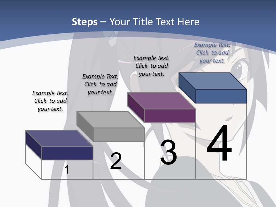 A Girl With Purple Hair Is Looking At The Camera PowerPoint Template