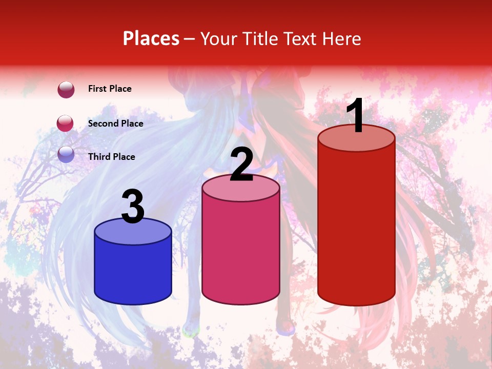 A Woman With Long Hair Standing Next To A Tree PowerPoint Template