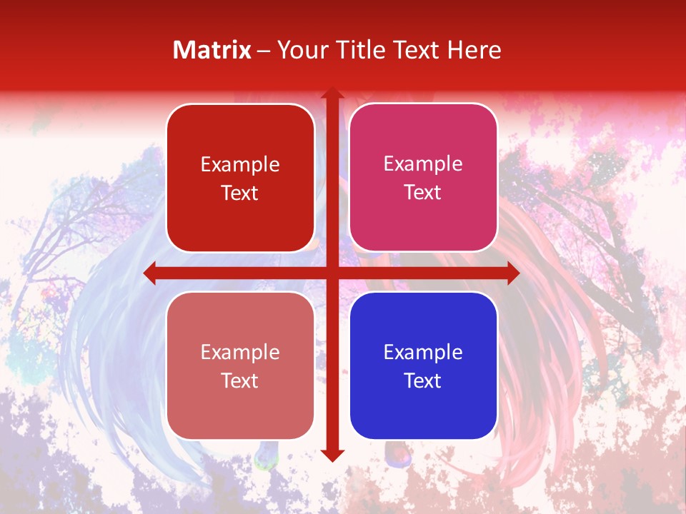 A Woman With Long Hair Standing Next To A Tree PowerPoint Template