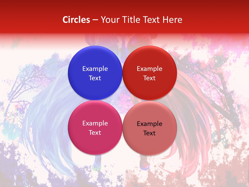 A Woman With Long Hair Standing Next To A Tree PowerPoint Template