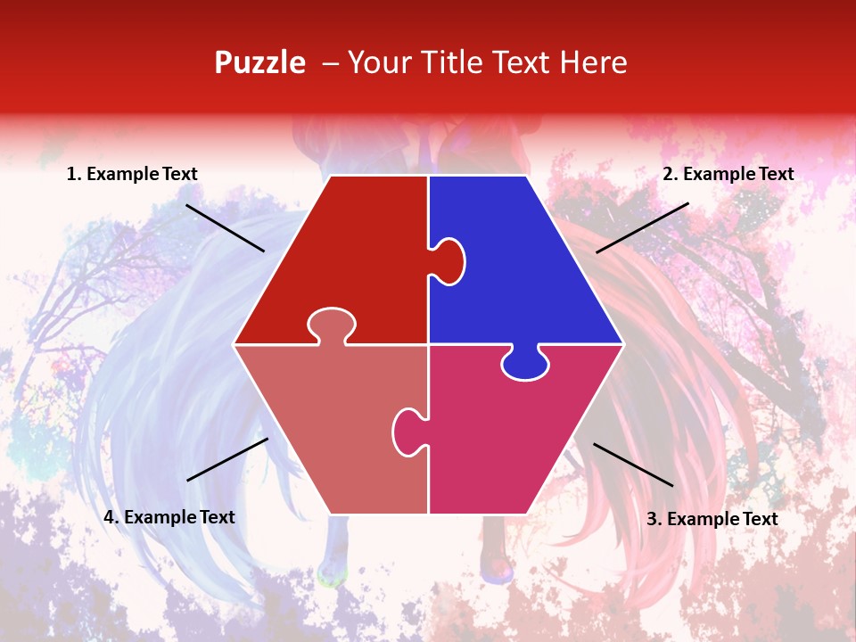 A Woman With Long Hair Standing Next To A Tree PowerPoint Template