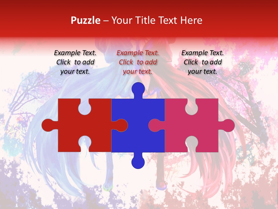 A Woman With Long Hair Standing Next To A Tree PowerPoint Template