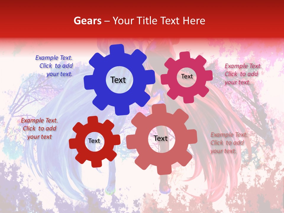 A Woman With Long Hair Standing Next To A Tree PowerPoint Template