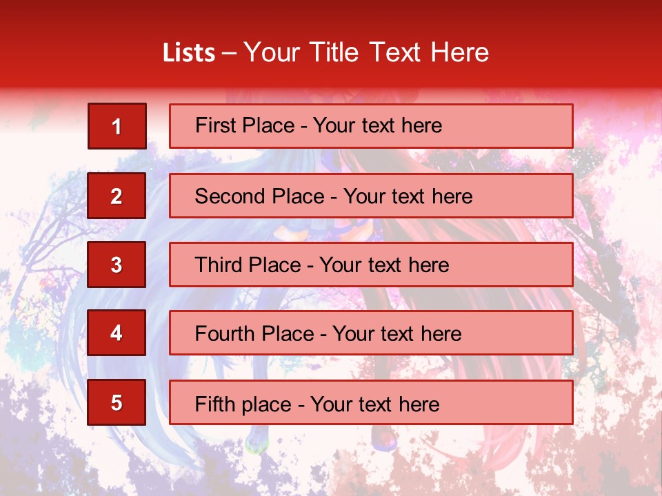 A Woman With Long Hair Standing Next To A Tree PowerPoint Template
