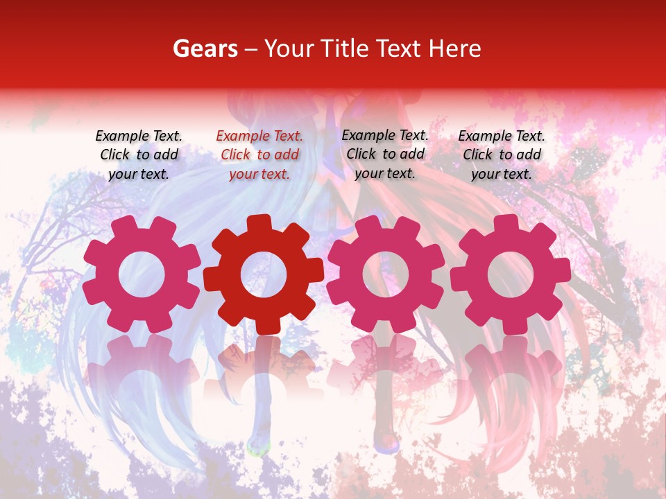 A Woman With Long Hair Standing Next To A Tree PowerPoint Template