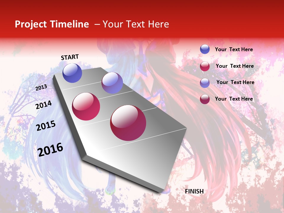 A Woman With Long Hair Standing Next To A Tree PowerPoint Template