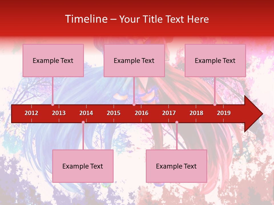 A Woman With Long Hair Standing Next To A Tree PowerPoint Template