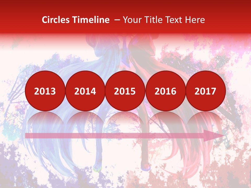 A Woman With Long Hair Standing Next To A Tree PowerPoint Template