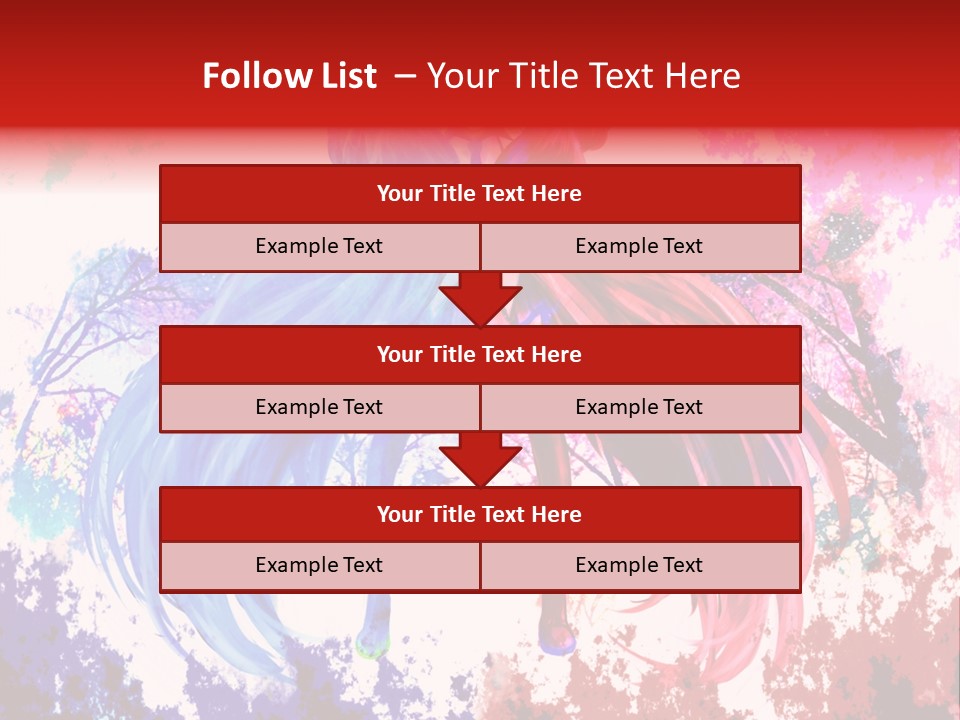 A Woman With Long Hair Standing Next To A Tree PowerPoint Template