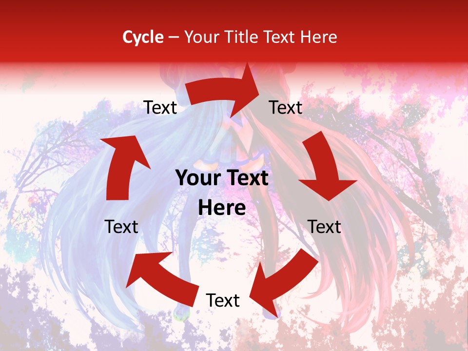 A Woman With Long Hair Standing Next To A Tree PowerPoint Template