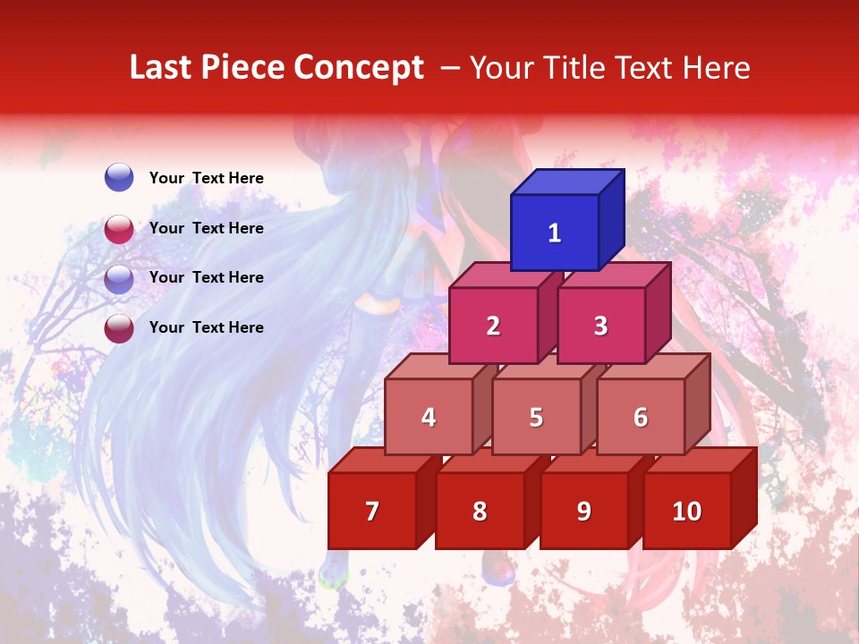 A Woman With Long Hair Standing Next To A Tree PowerPoint Template