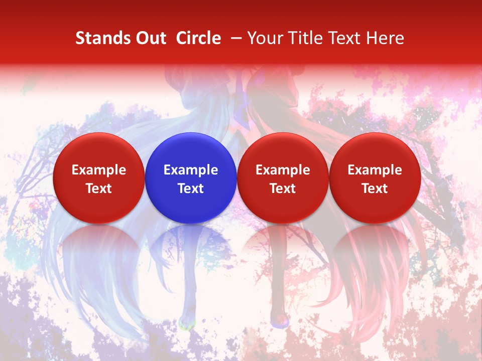 A Woman With Long Hair Standing Next To A Tree PowerPoint Template