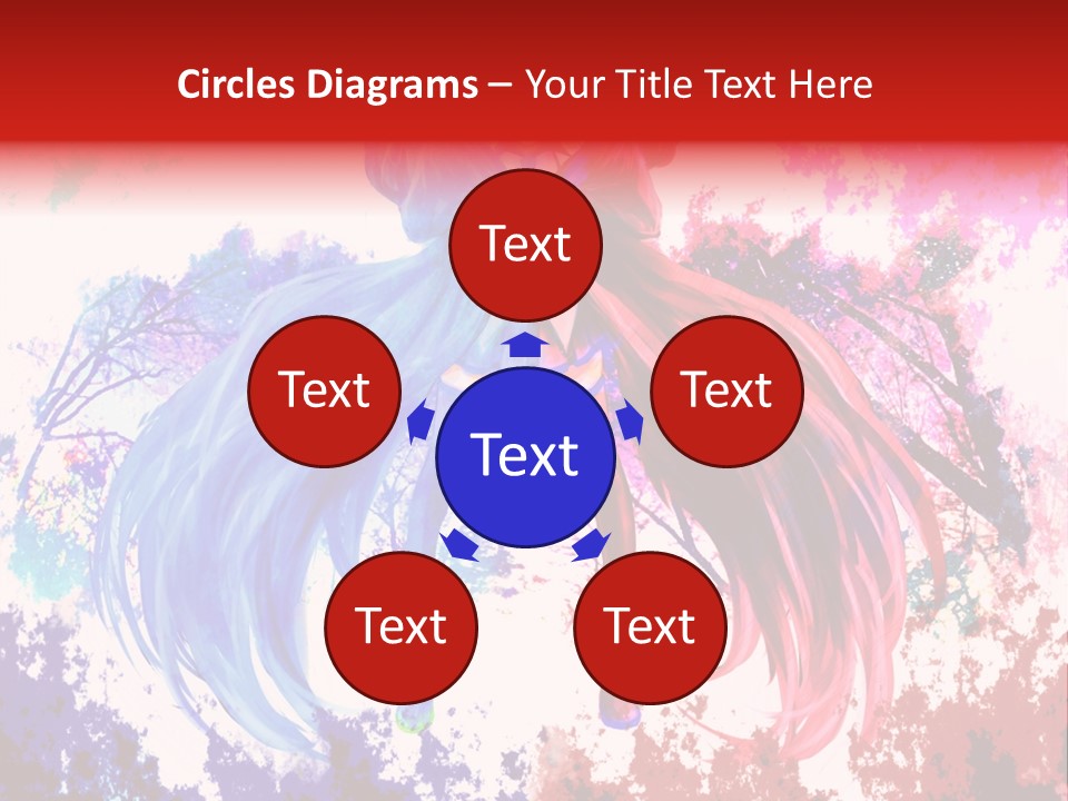 A Woman With Long Hair Standing Next To A Tree PowerPoint Template