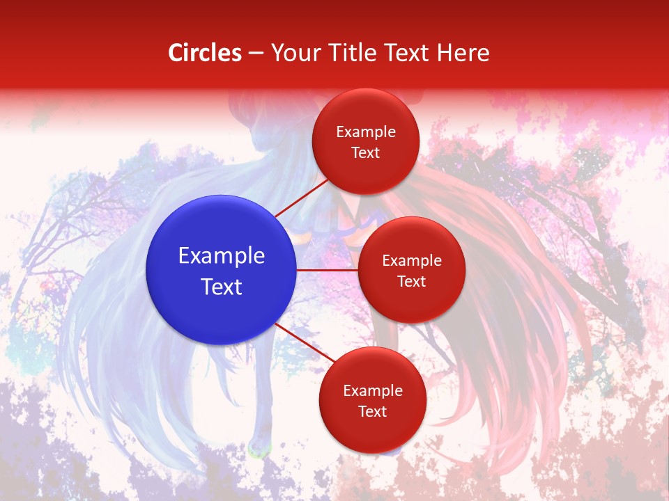 A Woman With Long Hair Standing Next To A Tree PowerPoint Template