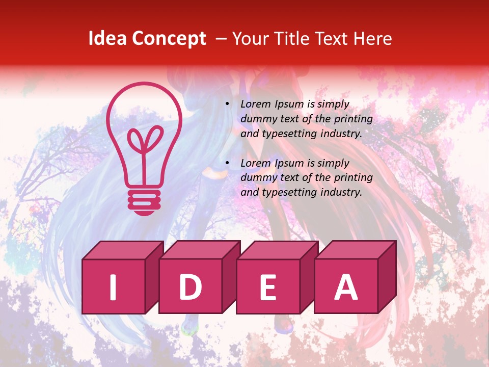 A Woman With Long Hair Standing Next To A Tree PowerPoint Template