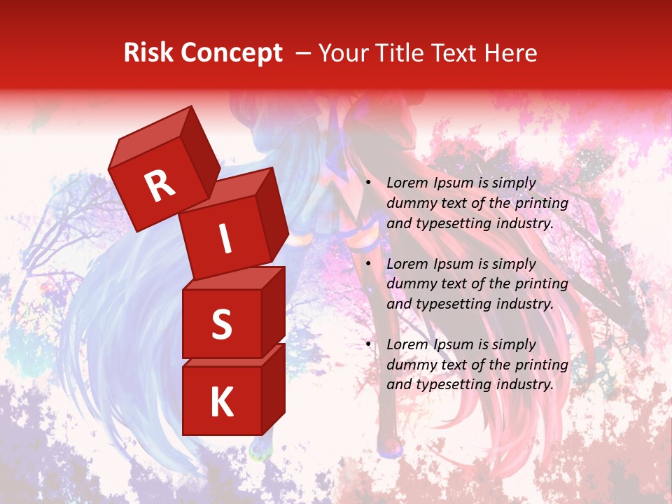 A Woman With Long Hair Standing Next To A Tree PowerPoint Template