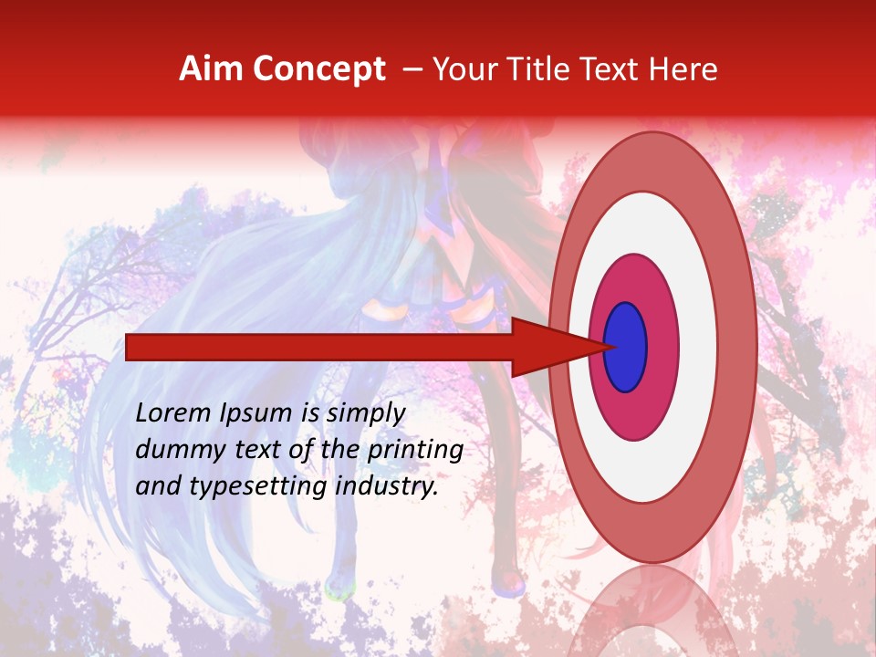 A Woman With Long Hair Standing Next To A Tree PowerPoint Template