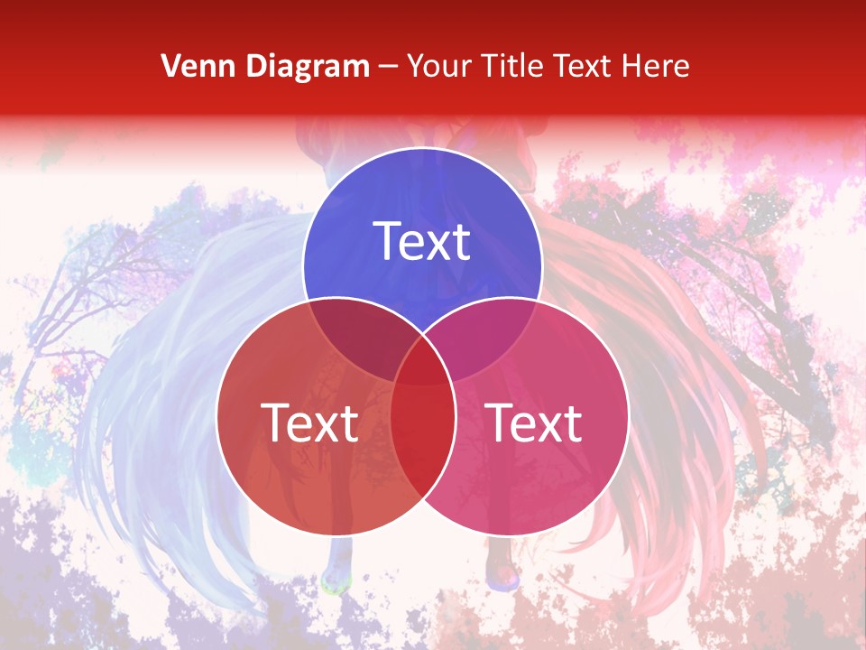 A Woman With Long Hair Standing Next To A Tree PowerPoint Template