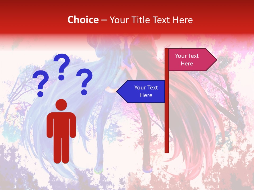 A Woman With Long Hair Standing Next To A Tree PowerPoint Template