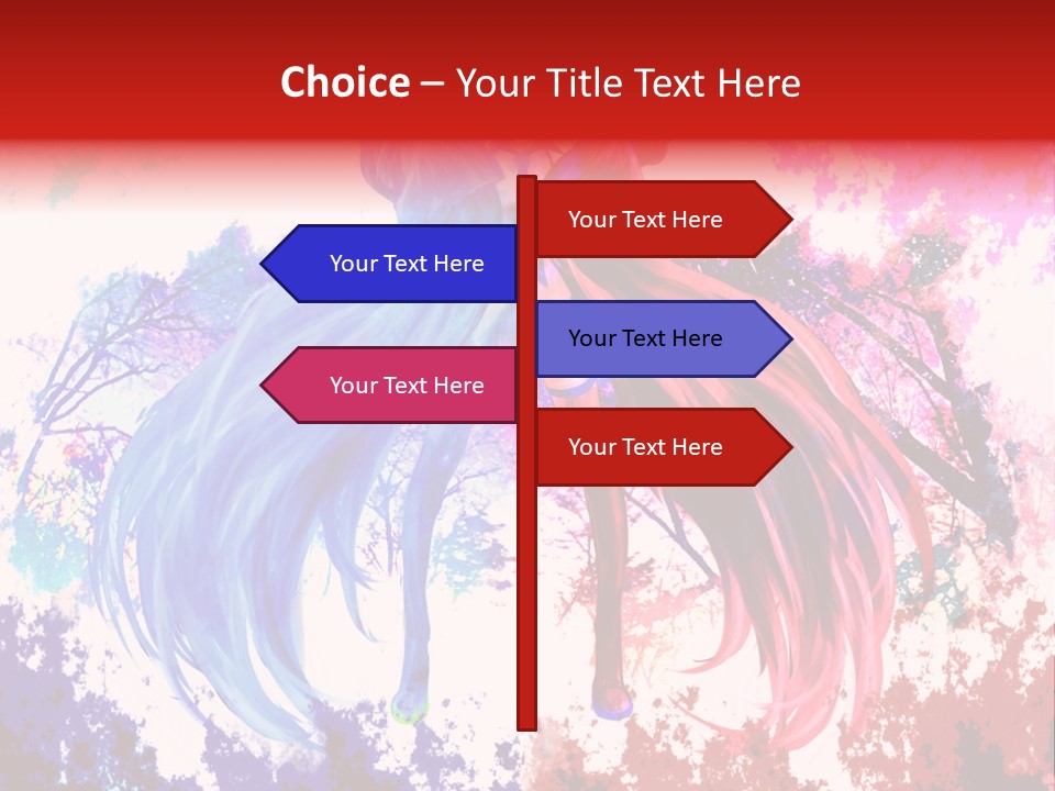 A Woman With Long Hair Standing Next To A Tree PowerPoint Template